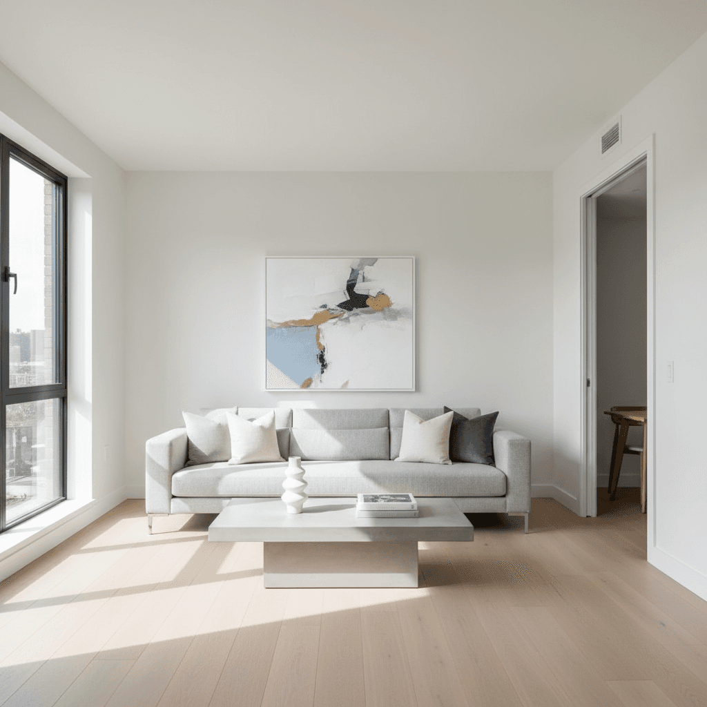 Painted apartment interior